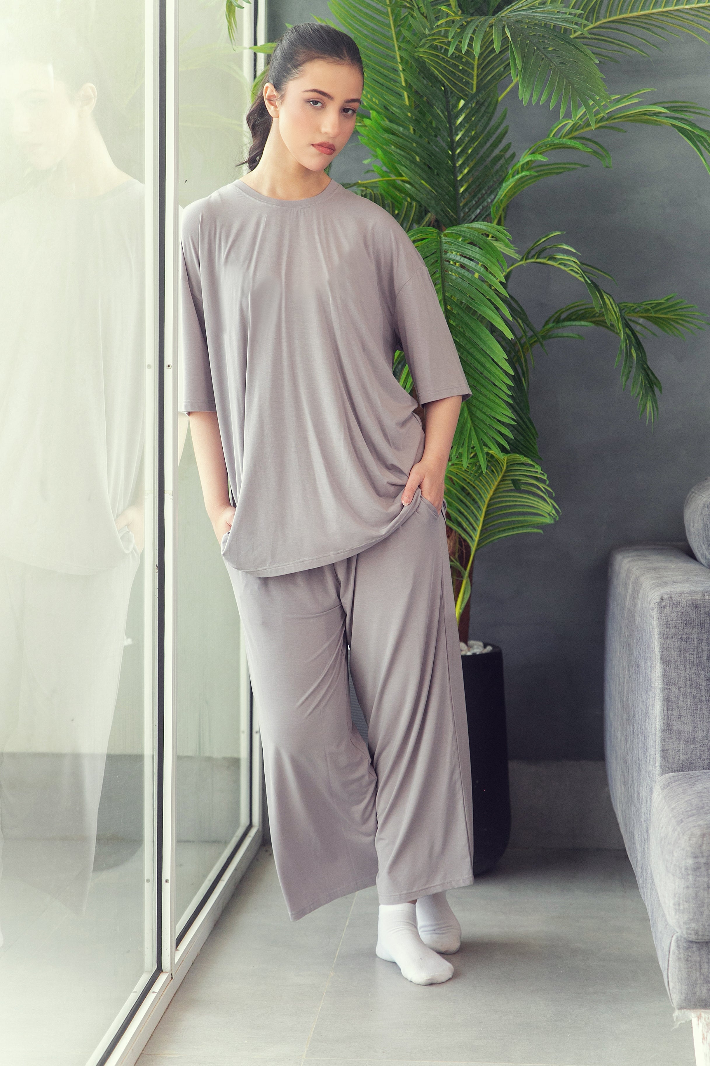Luxury Nightwear - Soft Grey